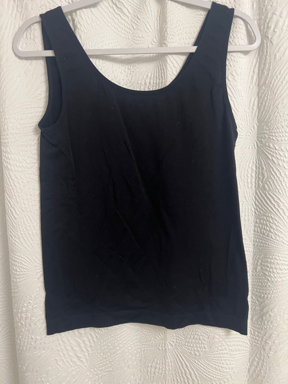 Basque Black Scoop Neck Tank Top